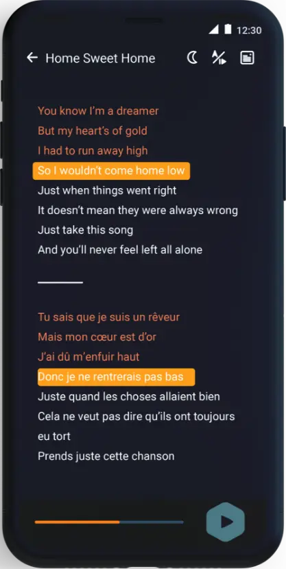 Existing Beelinguapp Interface showing limited cultural content